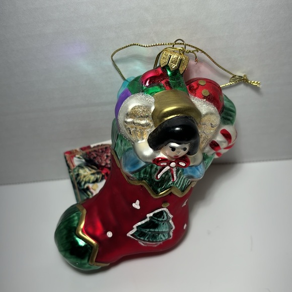 Fitz And Floyd Ornament Christmas Stocking Angel Wings Tree Candy Cane Ornaments - Picture 8 of 11